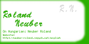 roland neuber business card